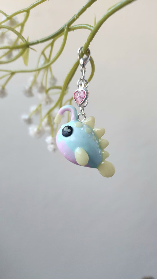 Cotton Candy Anglerfish Keychain