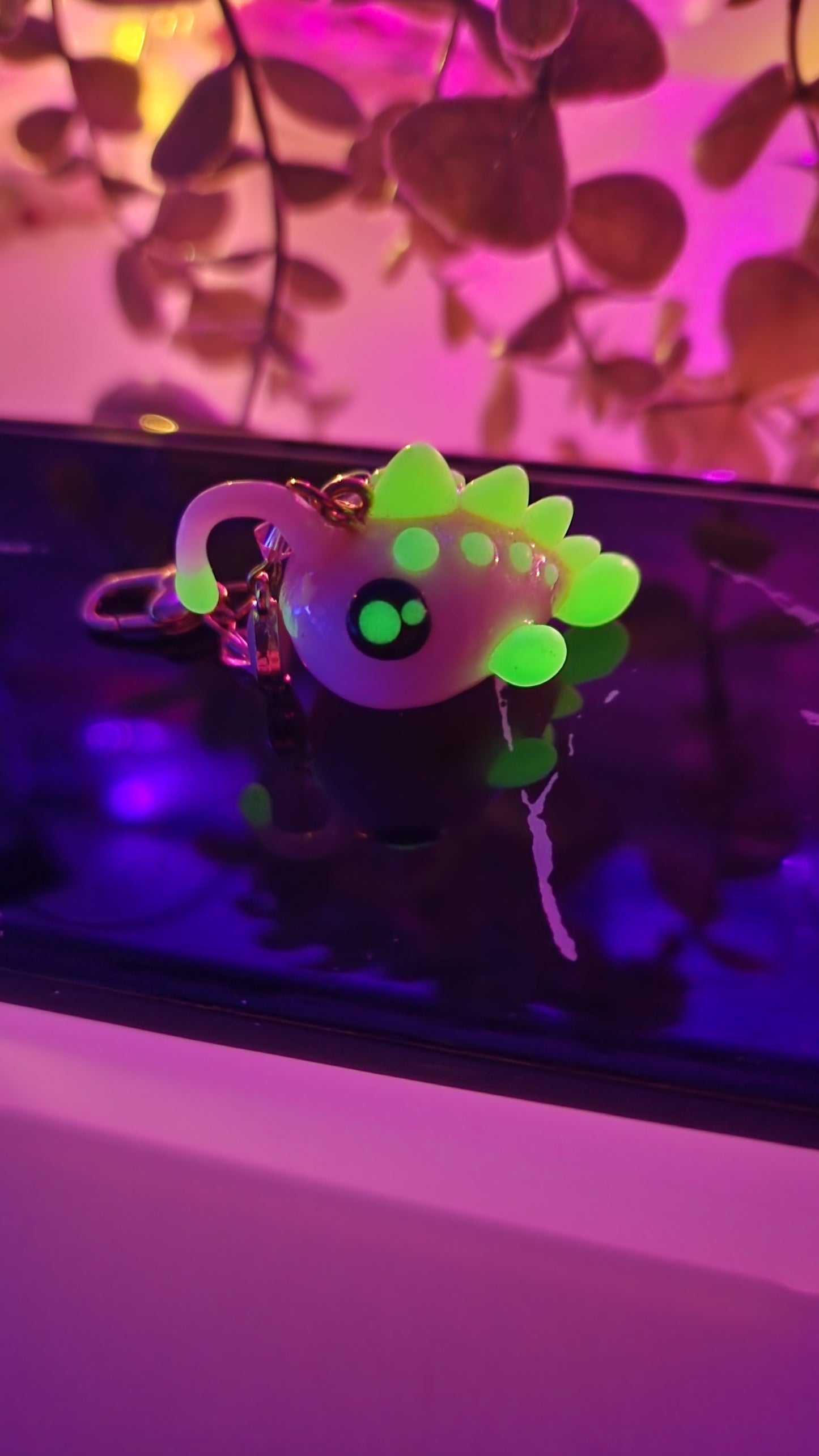 Rose Quartz Anglerfish Keychain