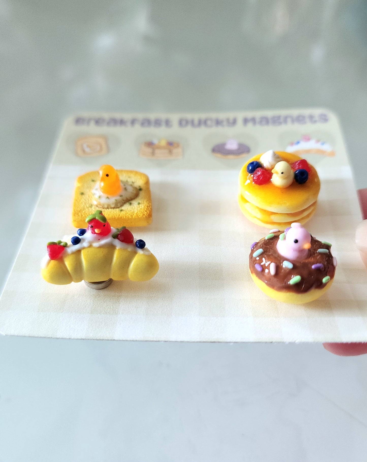 Mini Breakfast Ducky Magnets