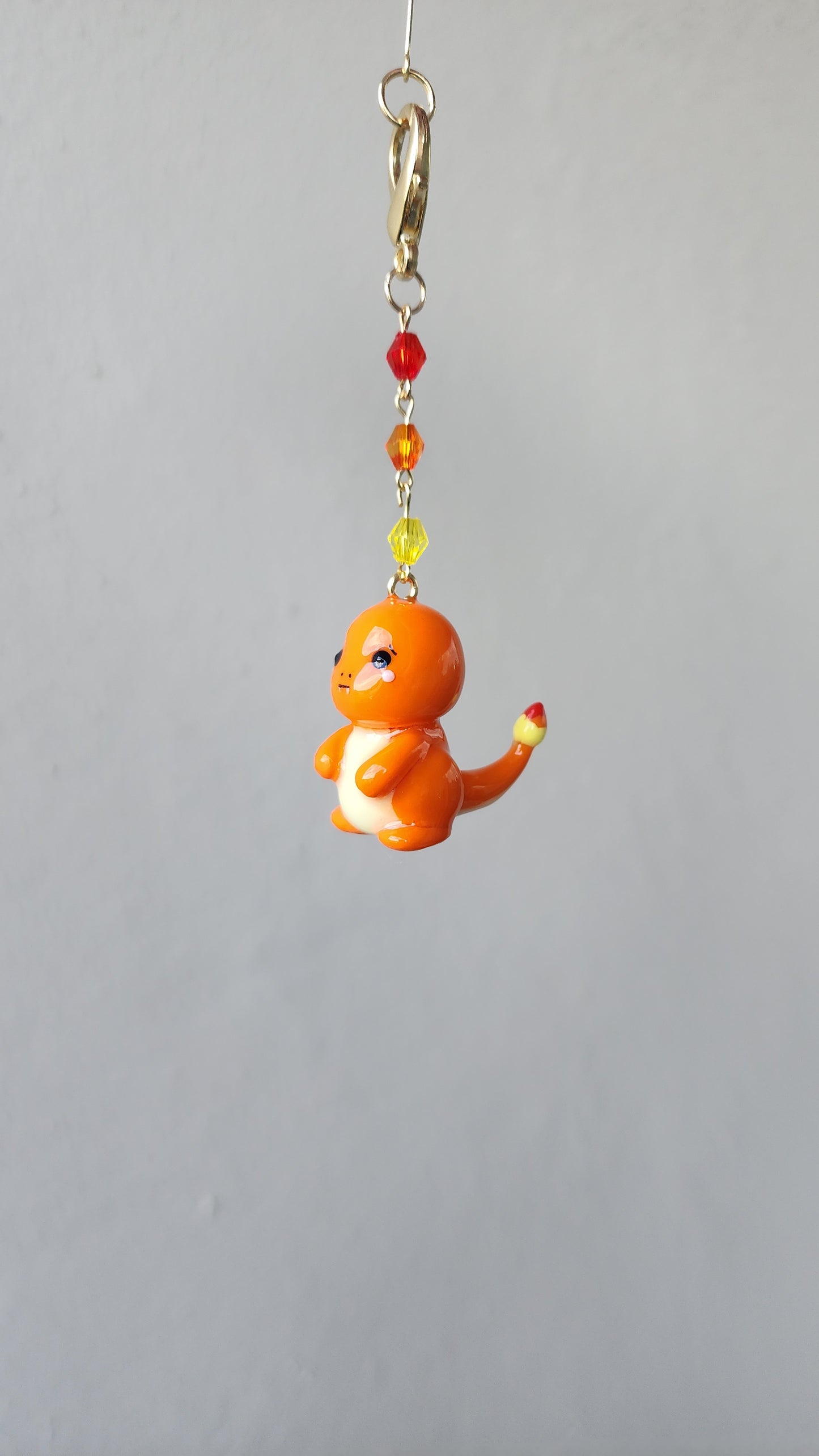 Fire Salamander Monster Keychain