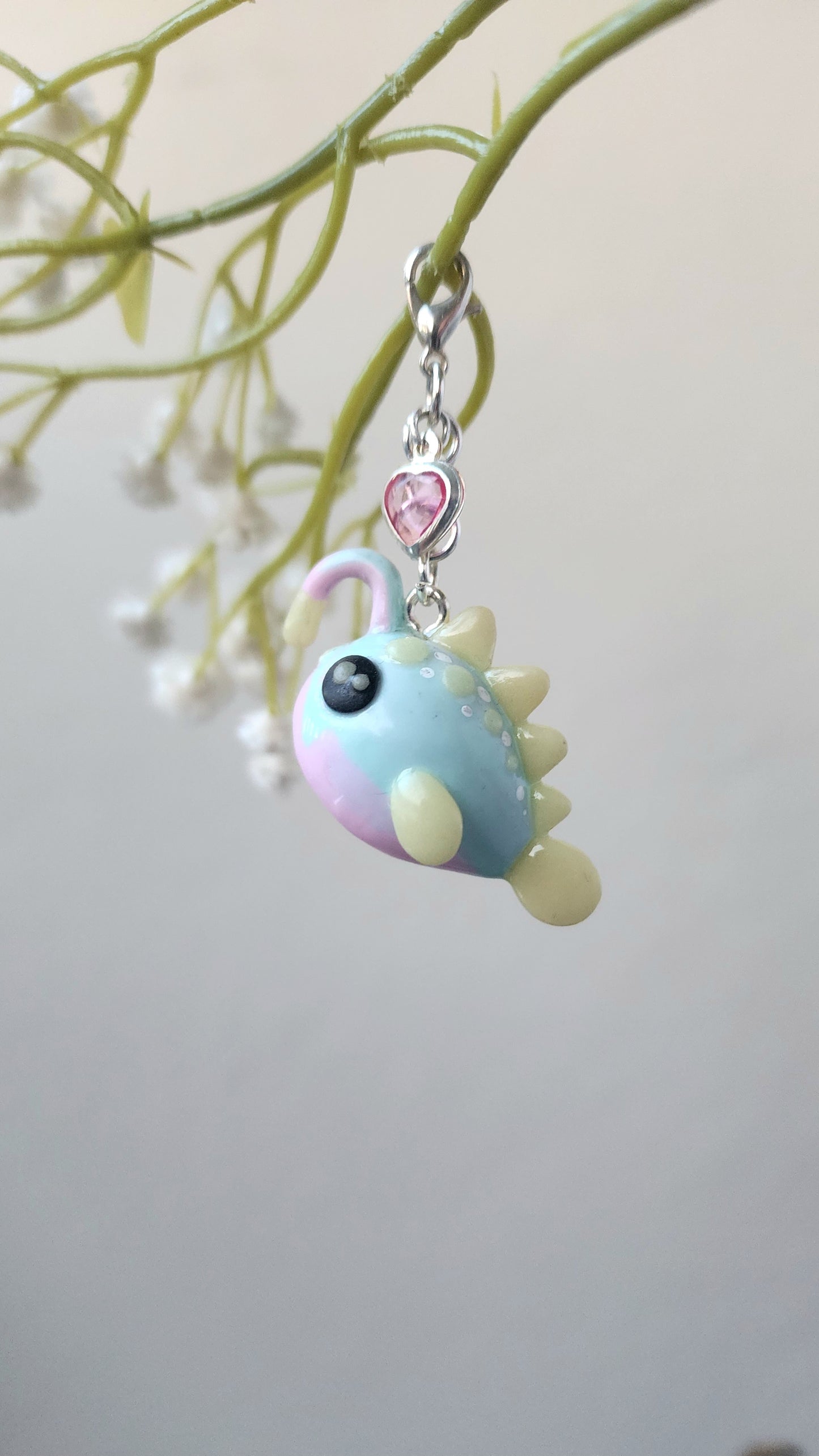 Anglerfish Charm - Cotton Candy