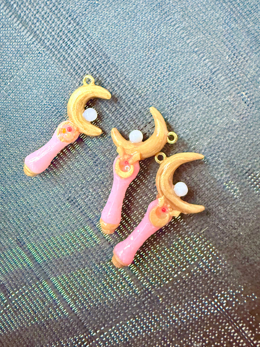 Moon Wand Charm