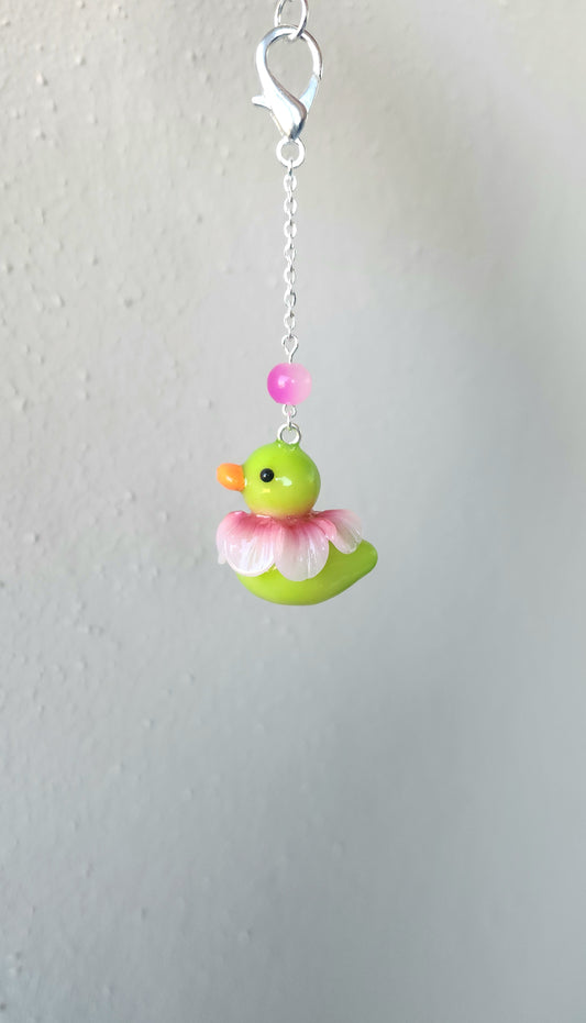 Rubber Duck Keychain Flower Edition