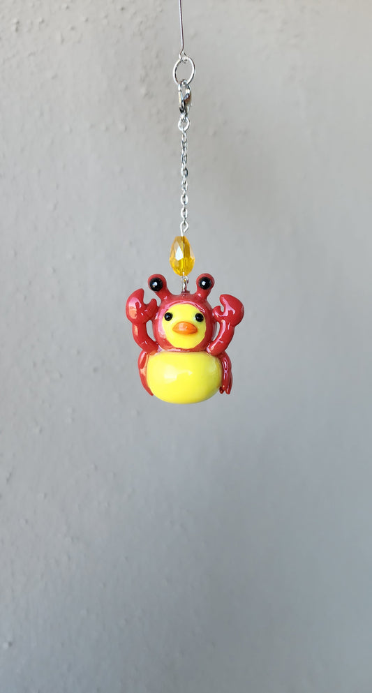 Rubber Duck Keychain Crab Edition