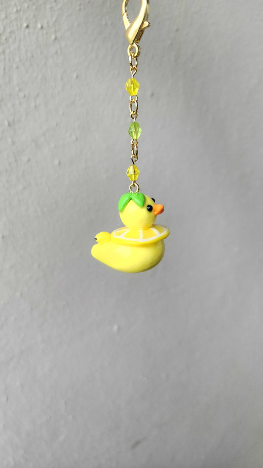 Rubber Duck Keychain Lemon Edition