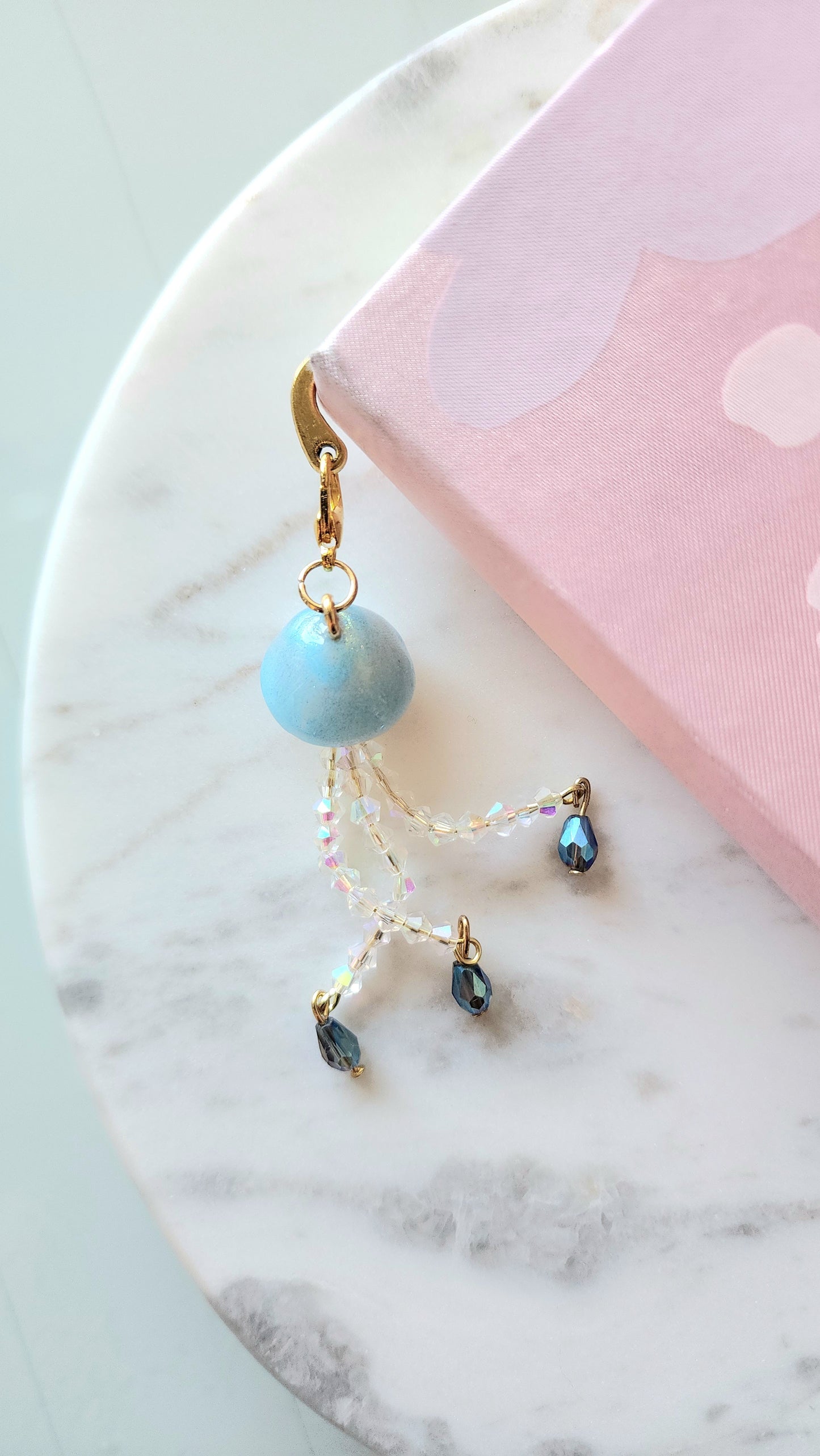 Gold Bookmark and Blue Jellyfish Buddy