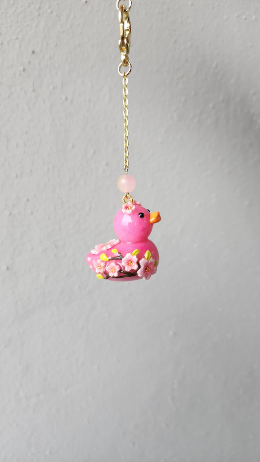 Rubber Duck Keychain Sakura Edition