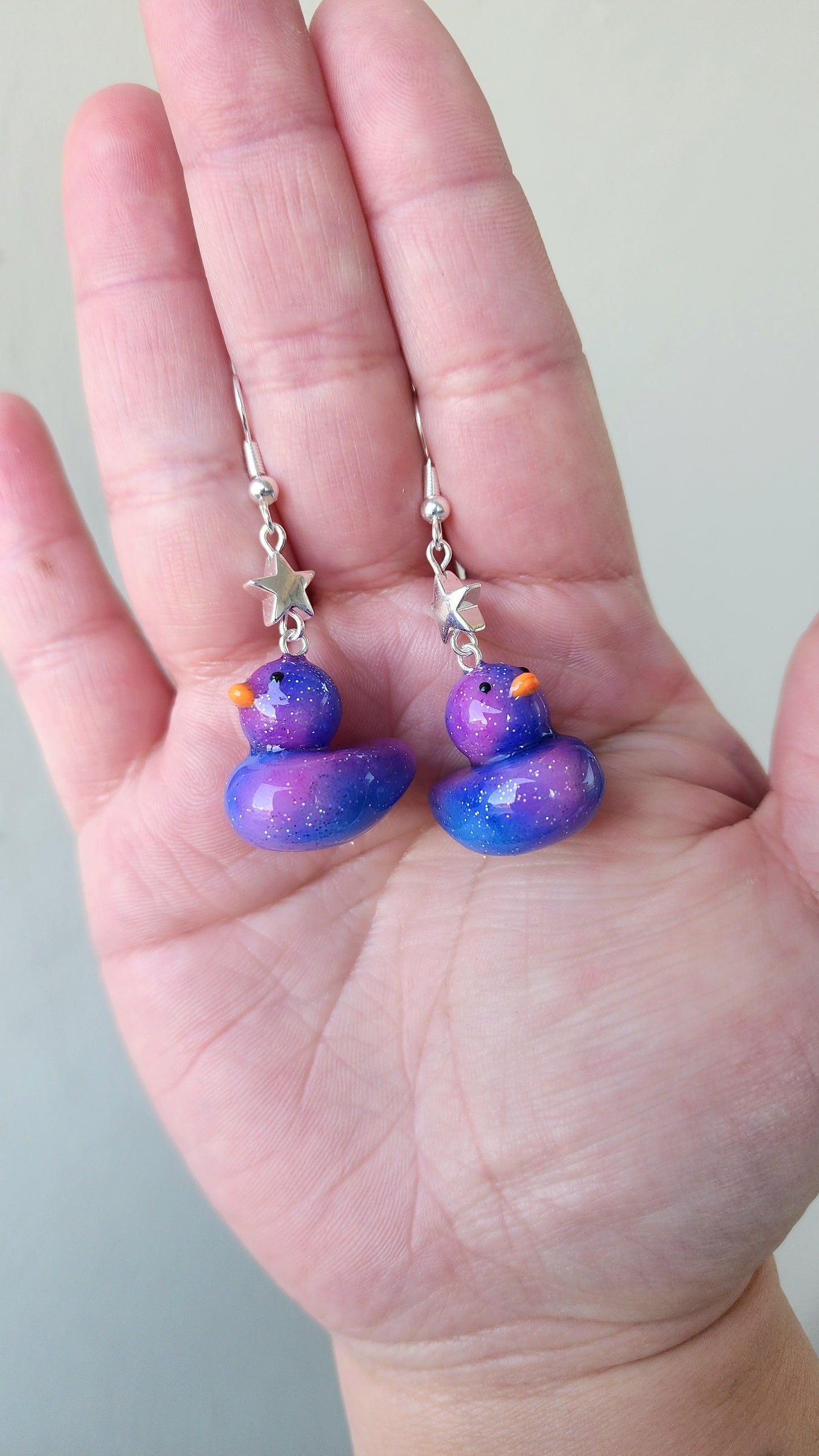 Galactic Rubber Duck Earrings