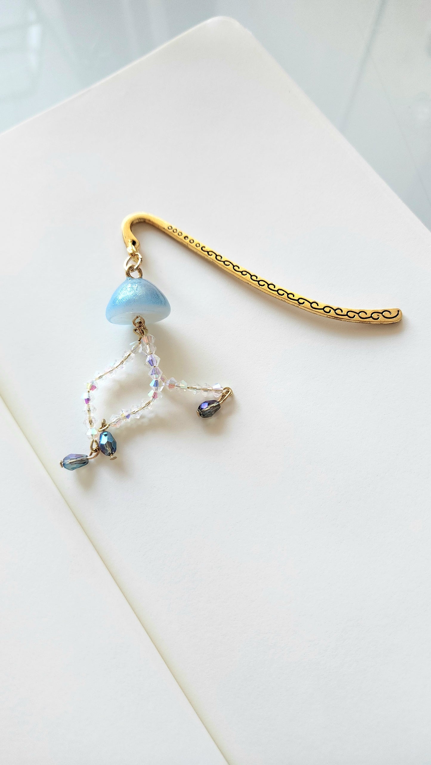 Gold Bookmark and Blue Jellyfish Buddy