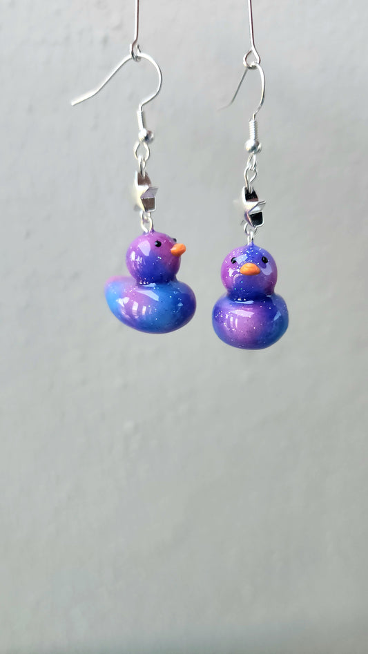 Galactic Rubber Duck Earrings