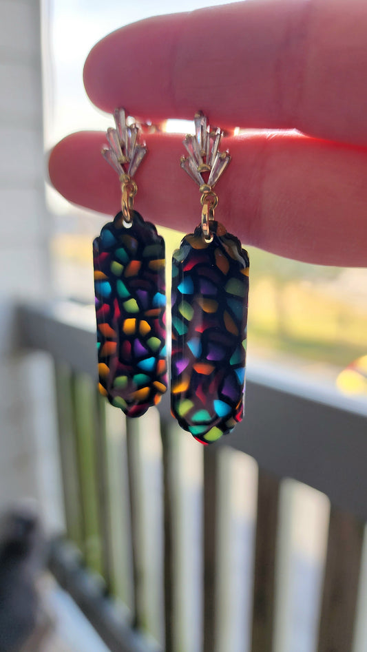 Stained Glass Inspired Dangles