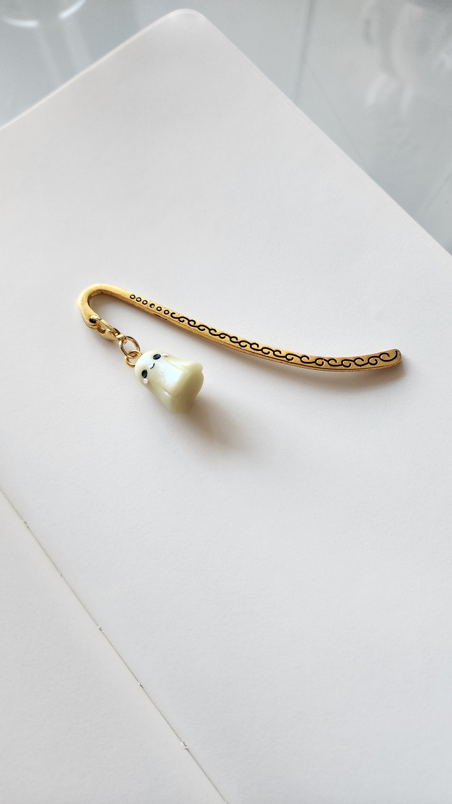 Gold Bookmark and Glow in Dark Ghost Buddy